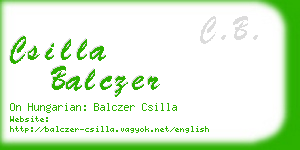 csilla balczer business card